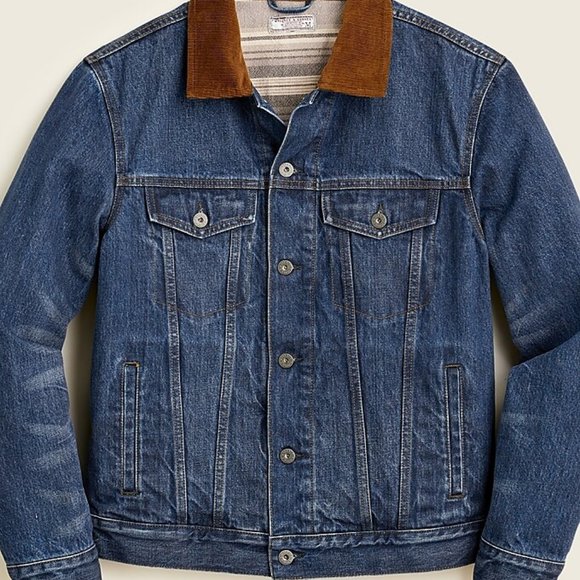 J. Crew Other - J. Crew Wallace & Barnes Blanket-Lined Denim Jacket